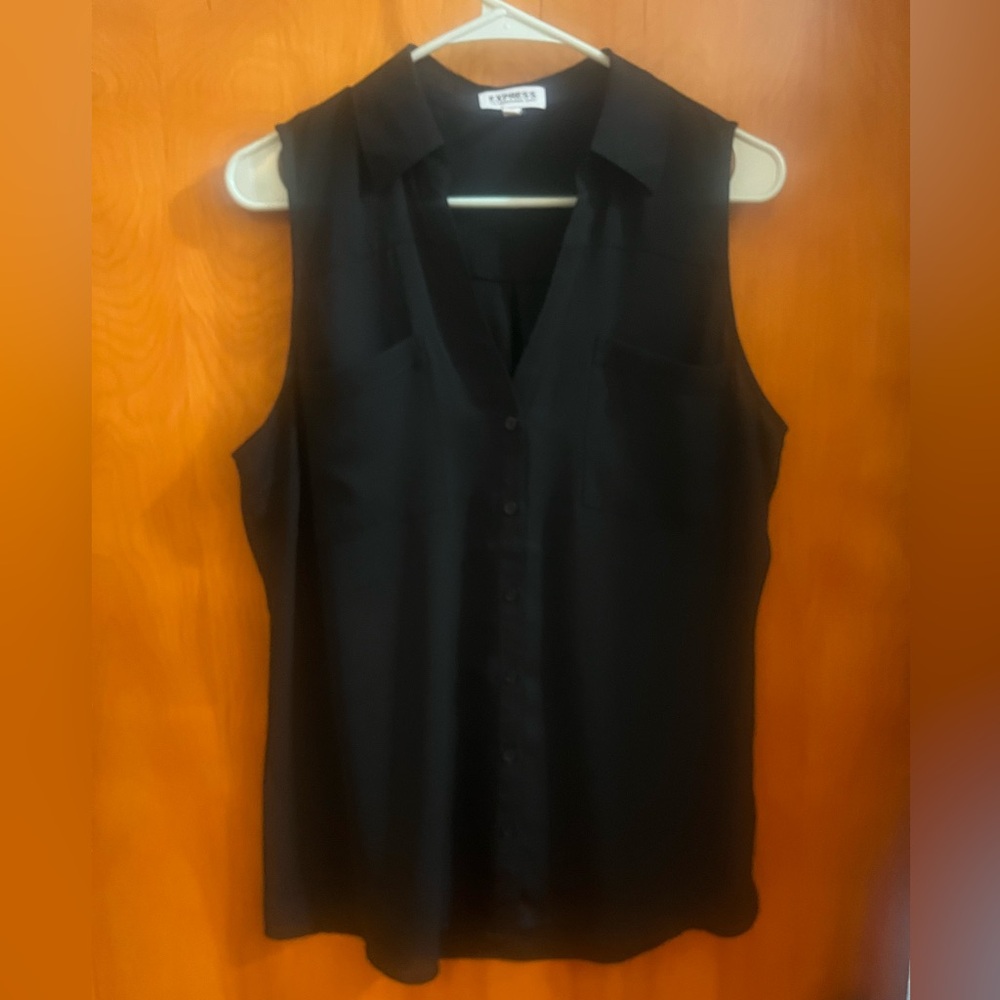 Express Black Portofino Sleeveless Blouse